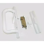 Barton Kramer White Sliding Door Handle and Lock Set with Stainless Steel Mortise Lock thumbnail 1