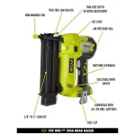 RYOBI 18V ONE+ AirStrike 18-Gauge Brad Nailer and 16-Gauge Finish Nailer 2-Tool Combo Kit thumbnail 3