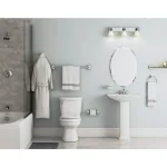 Franklin Brass Tuscan Ceramics White Porcelain Hand Towel Ring with Clear Ring thumbnail 4