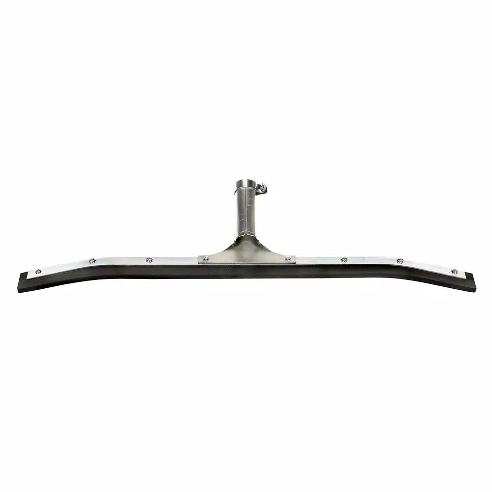 Alpine Industries 24 in. Heavy-Duty Curved Floor Squeegee, Steel Frame, Black