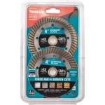 Makita 4.5 in. Turbo Rim Diamond Blade for General Purpose, 2-Pack thumbnail 2
