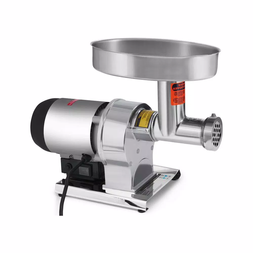 Weston Butcher Series #8 0.5 HP Electric Meat Grinder with Sausage Stuffing Kit, Stainless Steel