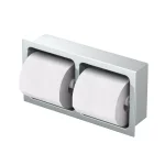 Gatco Double Recessed Toilet Paper Holder in Chrome thumbnail 2