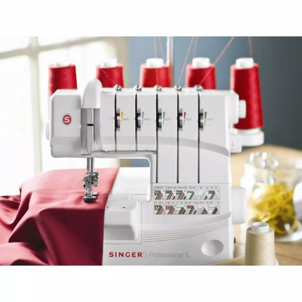 Singer 14T968DC Professional 5-Thread Serger Overlock Sewing Machine, White