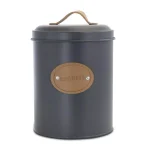MegaChef 5-Piece Metal Kitchen Canister Set with Lids, Gray thumbnail 8