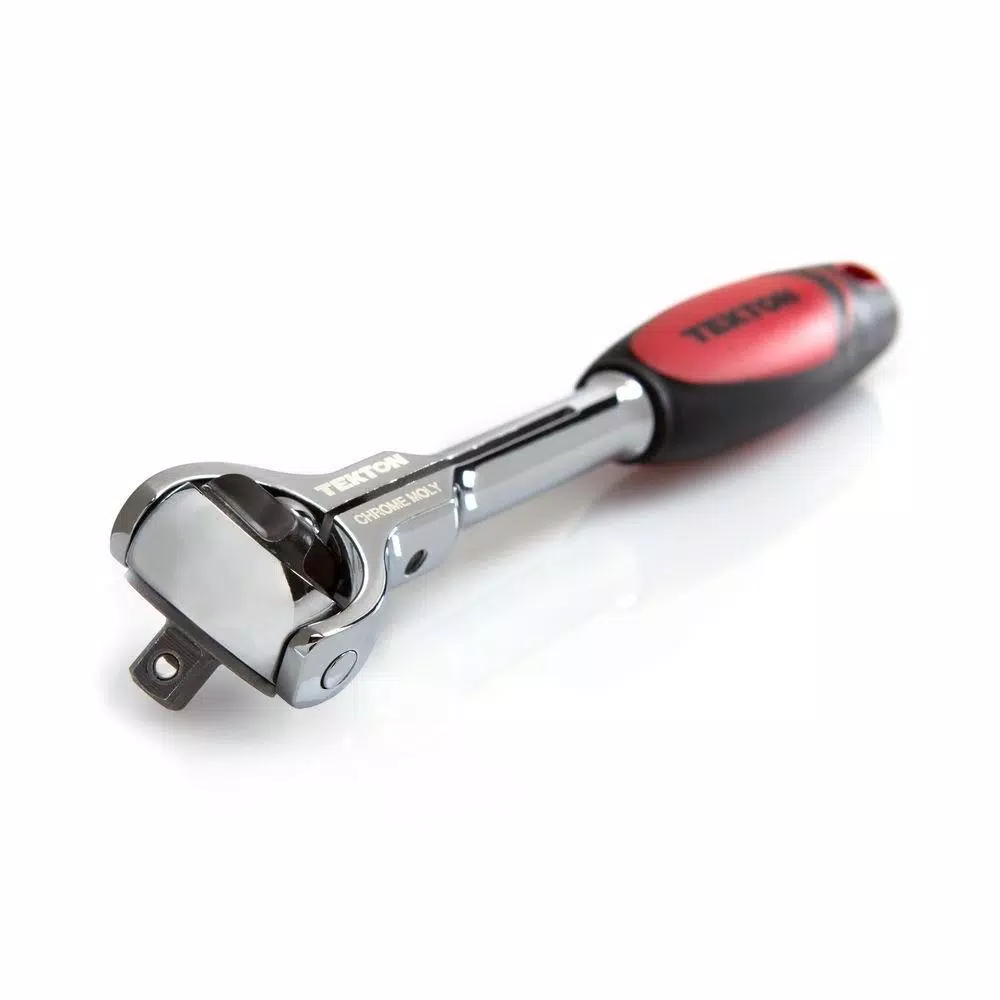 TEKTON 1/4 in. Drive 5 in. Swivel Head Ratchet, 72-Tooth