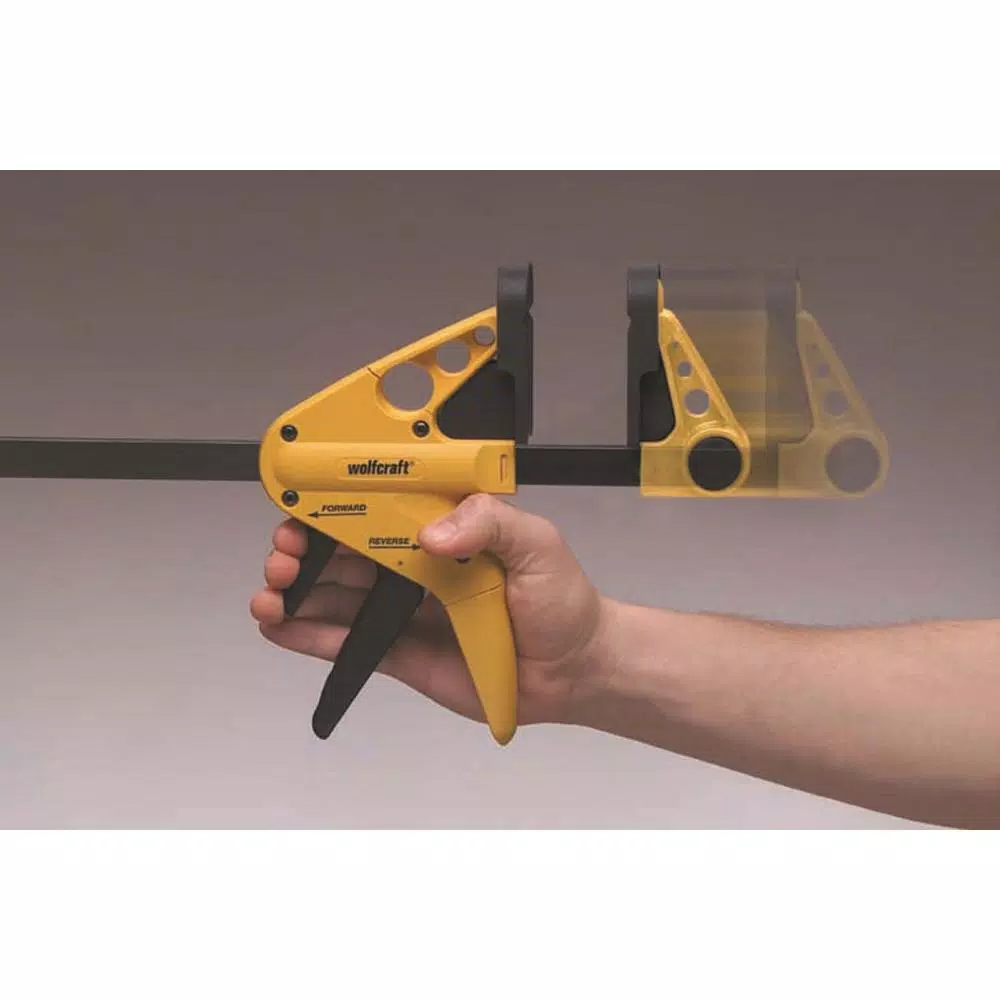 Wolfcraft 2-Pack Professional Quick-Release 1-Hand Bar Clamps and Spreader, 6 in. to 14 in.