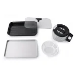 SPT 3-in-1 Breakfast Center 1450W Toaster Oven, Coffee Maker, and Griddle - Black and Stainless Steel thumbnail 5