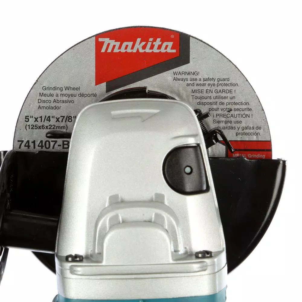 Makita 5 in. 12 Amp SJS High-Power Angle Grinder with Variable Speed