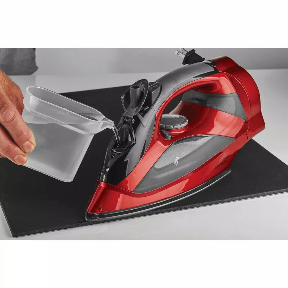 Brentwood Appliances MPI-90R Steam Iron with Auto Shutoff and 1200W Power, Metallic Red