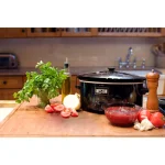 Weston 5 Qt. Black Slow Cooker with Locking Lid and 3 Temperature Settings thumbnail 2