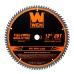 WEN 12-Inch 80-Tooth Fine-Finish Professional Woodworking Saw Blade thumbnail 1
