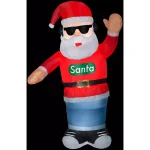 Gemmy 6 ft. Animated Inflatable Dancing Santa with Headphones and Shades - Airblown Holiday Decor thumbnail 1