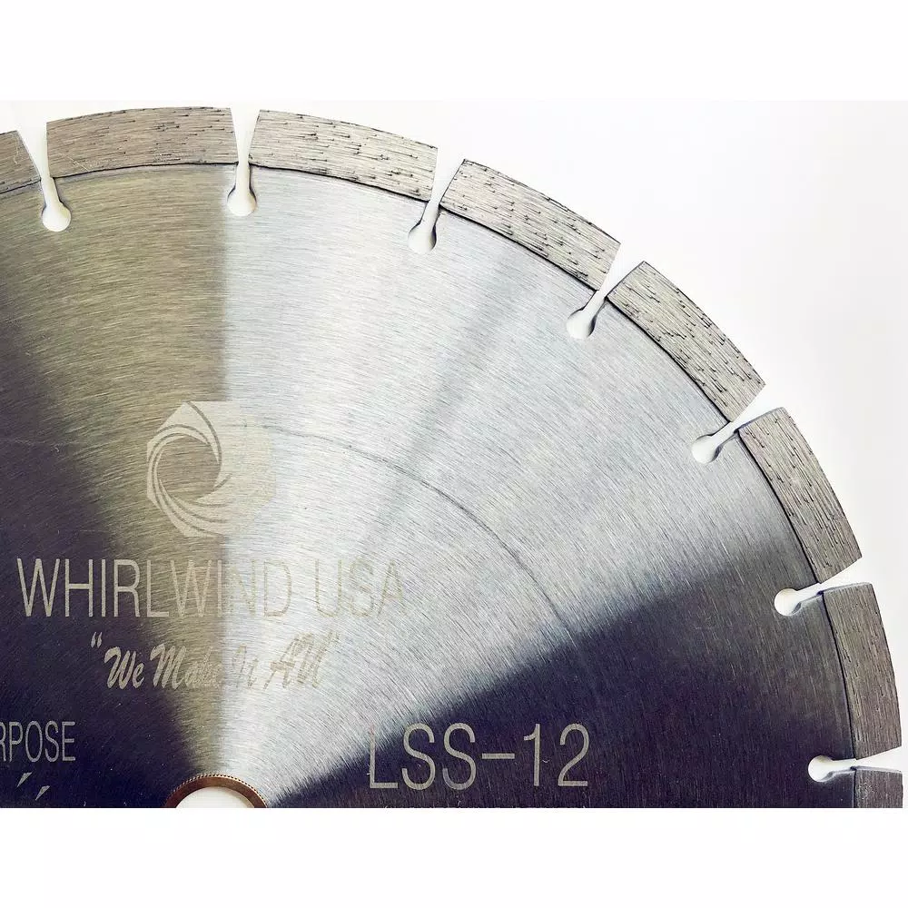Whirlwind USA 12 in. Segmented Diamond Blade for Concrete, Stone, Brick, and Masonry