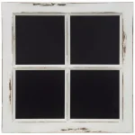 Pinnacle Distressed White Window Pane Framed Chalkboard - Rustic Farmhouse Memo Board thumbnail 2