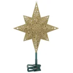 General Electric Holiday Classics 11 in. Gold Glittered Bethlehem Star Tree Topper with 16 Lights thumbnail 5