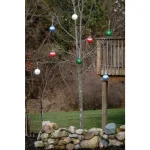Xodus Innovations 5 in. White LED Outdoor Hanging Globe Ornament with Light Sensor and Timer thumbnail 2