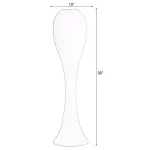 Uniquewise 39 in. White Modern Fiberglass Tall Floor Vase - Unique Oval Design thumbnail 6