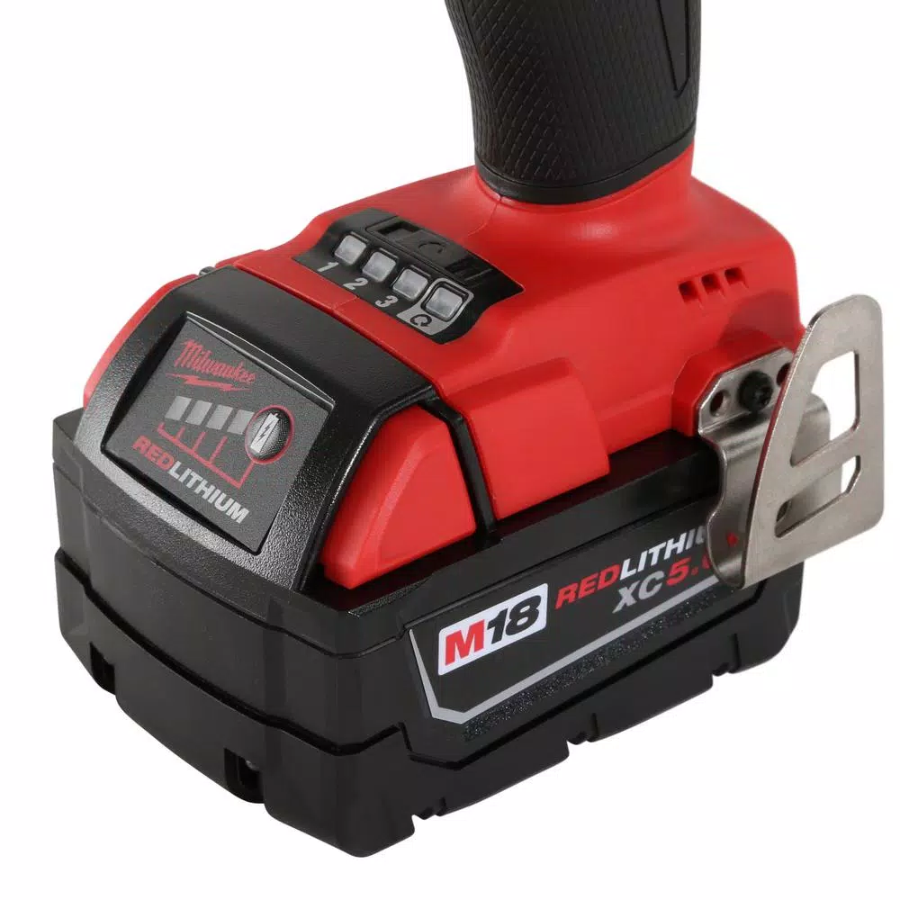 Milwaukee M18 FUEL 1/2 in. Compact Impact Wrench Kit with Two 5 Ah Batteries and Charger