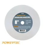 POWERTEC 8 in. White Aluminum Oxide 60 Grit Grinding Wheel, 5/8 in. Arbor thumbnail 3