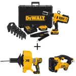 DEWALT 20V MAX Cordless Press Tool Kit with Drain Snake and Threaded Rod Cutter Bundle thumbnail 1