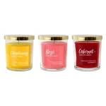 LUMABASE Wine Collection Scented Candle Set - 3 Pack Luxury Fragrance Jars thumbnail 1