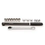 Husky 15-Piece Serpentine Belt Tool Set with 3/8 in. Drive Ratchet and Sockets thumbnail 1
