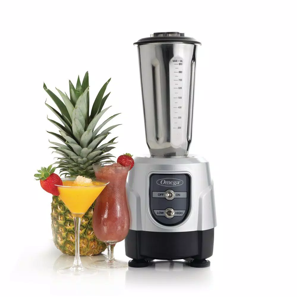 Omega BL360S 1 HP 2-Speed Blender with 32 oz. Stainless Steel Jar, Silver