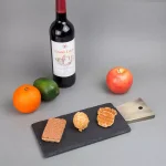 Creative Home Natural Black Slate Cheese Serving Board with Copper Trim Handle, 13 x 5 in. thumbnail 5