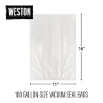 Weston 11 x 16 in. Heavy Duty Vacuum Sealer Bags, 3.0 Mil Thick, 100-Pack thumbnail 2