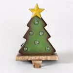 Glitzhome 8.48 in. Marquee LED Christmas Tree Stocking Holder with Iron Hook thumbnail 3
