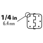 Everbilt 3-1/2 in. x 1/4 in. Radius Satin Nickel Steel Door Hinge, 24-Pack thumbnail 2