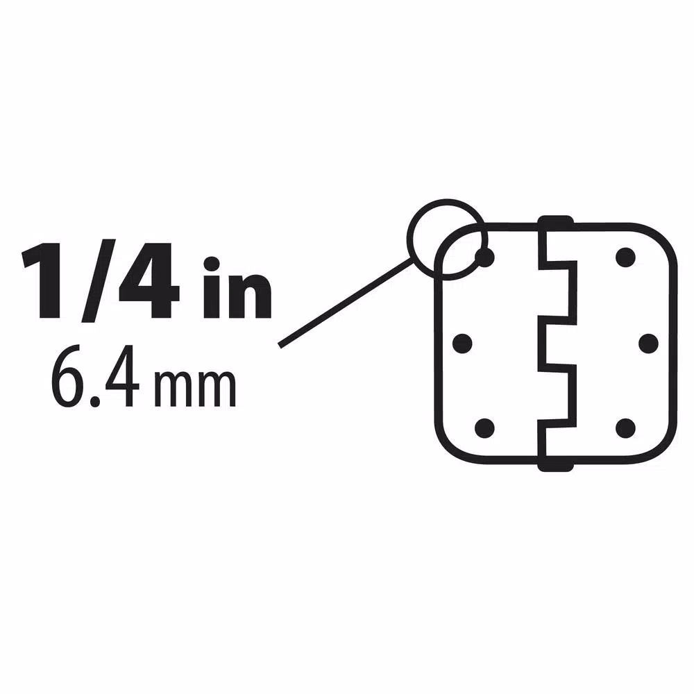 Everbilt 3-1/2 in. x 1/4 in. Radius Satin Nickel Steel Door Hinge, 24-Pack