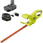 RYOBI ONE+ 18V Lithium-Ion 18 in. Cordless Hedge Trimmer with 1.5 Ah Battery and Charger thumbnail 1