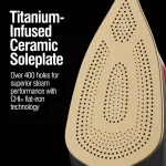 CHI Retractable Cord Steam Iron with Titanium-Infused Ceramic Soleplate, Gold thumbnail 2