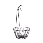 Spectrum Paxton Fruit Tree Steel Banana Stand and Fruit Bowl, Black thumbnail 2