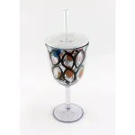 BergHOFF CookNCo 13 oz. Acrylic Wine Glasses, 16-Piece Assorted Pattern Set thumbnail 2