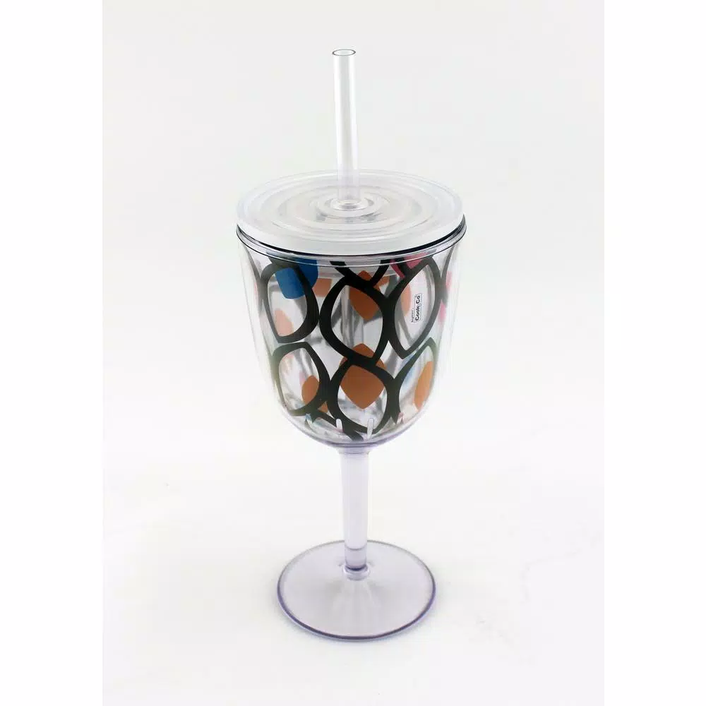 BergHOFF CookNCo 13 oz. Acrylic Wine Glasses, 16-Piece Assorted Pattern Set