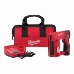 Milwaukee M12 12V Lithium-Ion Cordless 3/8 in. Crown Stapler Kit with 1.5Ah Battery, Charger & Bag thumbnail 1