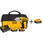 DEWALT 20V MAX Cordless 1/2 in. High Torque Impact Wrench Kit with (3) Batteries and Charger thumbnail 1