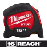 Milwaukee Gen II STUD Tape Measure, 16 ft. with 17 ft. Reach, EXO360 Blade Technology thumbnail 1