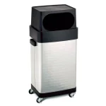 Seville Classics 17-Gallon UltraHD Commercial Stainless Steel Trash Bin with Wheels thumbnail 1