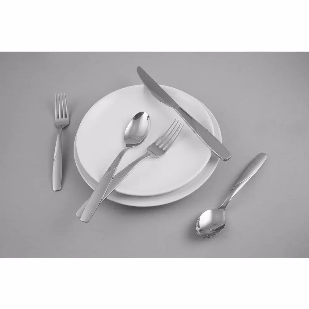 Cambridge Silversmiths Southview Sand 20-Piece 18/0 Stainless Steel Flatware Set, Service for 4