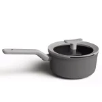 BergHOFF Leo 2.1 qt. Aluminum Nonstick Saucepan with Glass Lid, Grey thumbnail 1