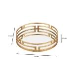 Home Decorators Collection Gold Metal Decorative Round Mirror Tray thumbnail 2