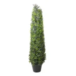 Northlight 36 in. Potted Artificial 2-Tone Boxwood Topiary Tree, Green thumbnail 1