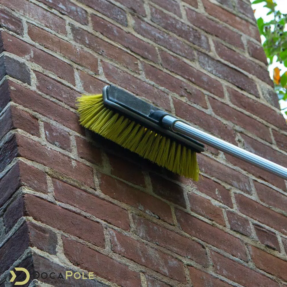 DocaPole Hard Bristle Scrub Brush Kit with 12 ft. Telescopic Extension Pole