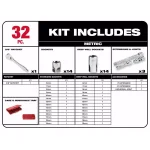 Milwaukee 3/8 in. Drive SAE/Metric Ratchet and Socket Mechanics Tool Set, 60-Piece thumbnail 3