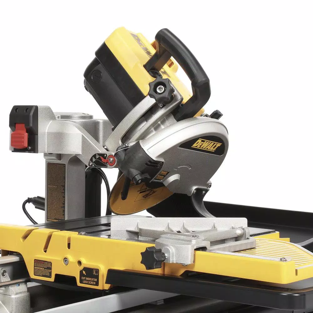 DEWALT 10 in. Wet Tile Saw with 1.5 HP Motor and Cantilevering Rail System
