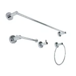 Italia Venezia 4-Piece Chrome Bathroom Hardware Set - Stainless Steel thumbnail 2